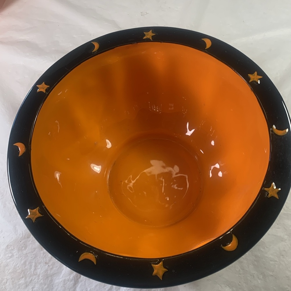 Halloween Grommet 10” Ceramic Jack O Lantern Serving Bowl - Picture 3 of 6